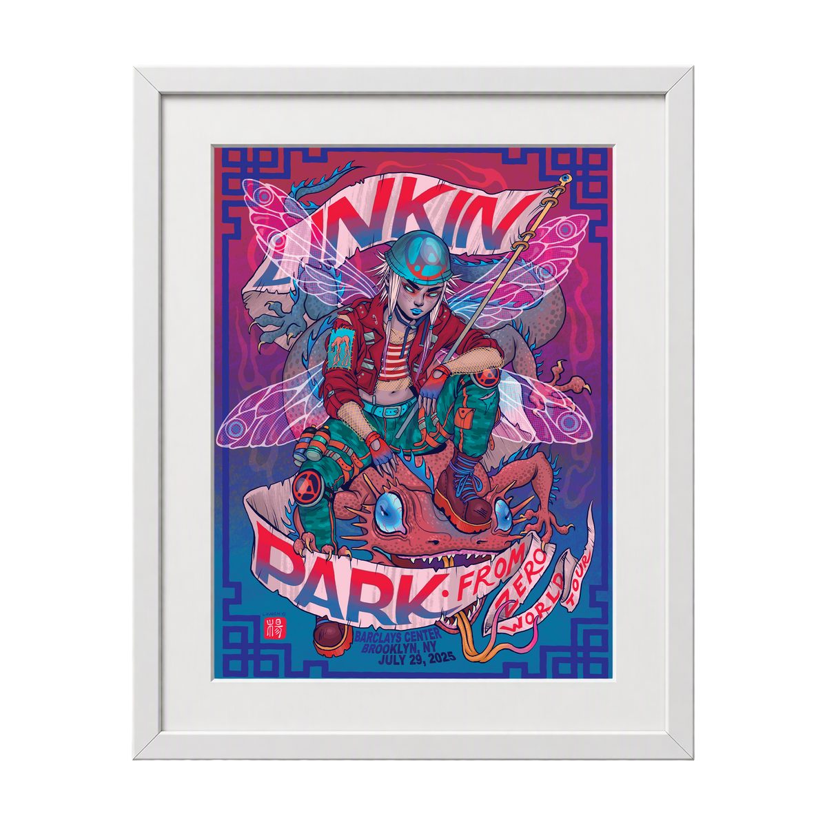 Framed FZ 2025 Tour Brooklyn Poster (July 29th) with CoA - Lauren YS