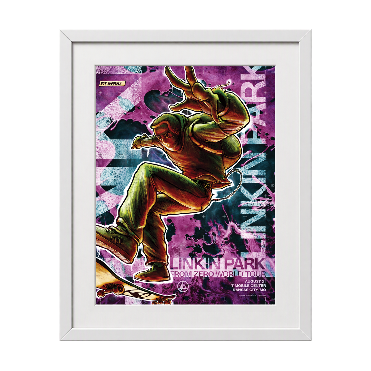 Framed FZ 2025 Tour Kansas City Poster (Aug 31st) with CoA - NC Winters