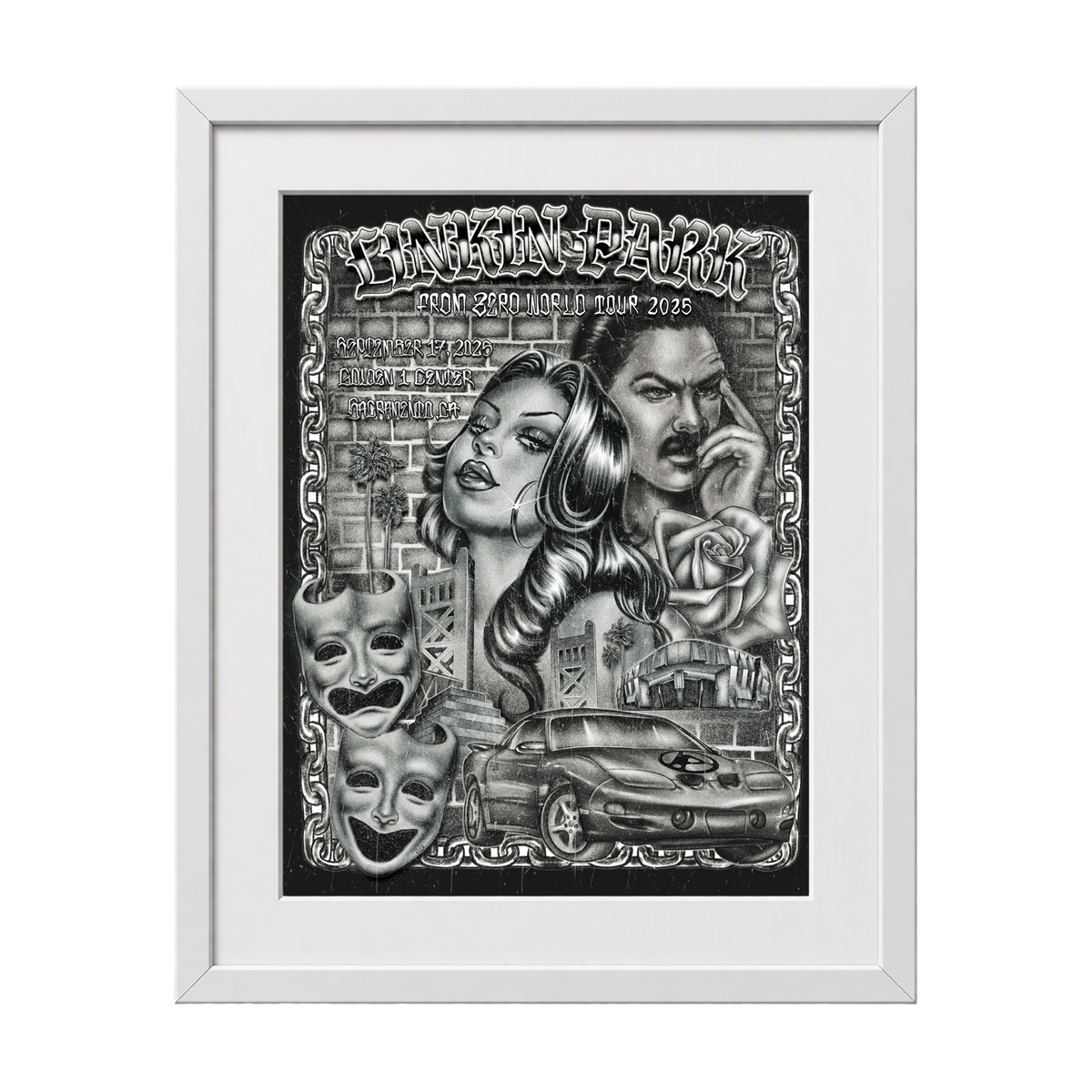 Framed FZ 2025 Tour Sacramento Poster (Sep 17th) with CoA - Cecelia Perez