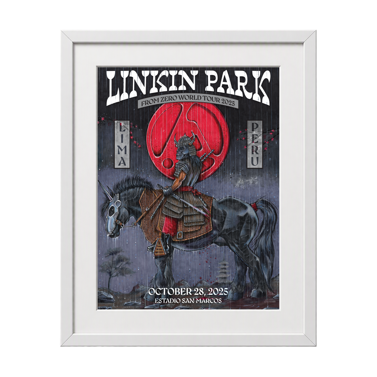 Framed FZ 2025 Tour Lima Poster (Oct 28th) with CoA - Tom Robb