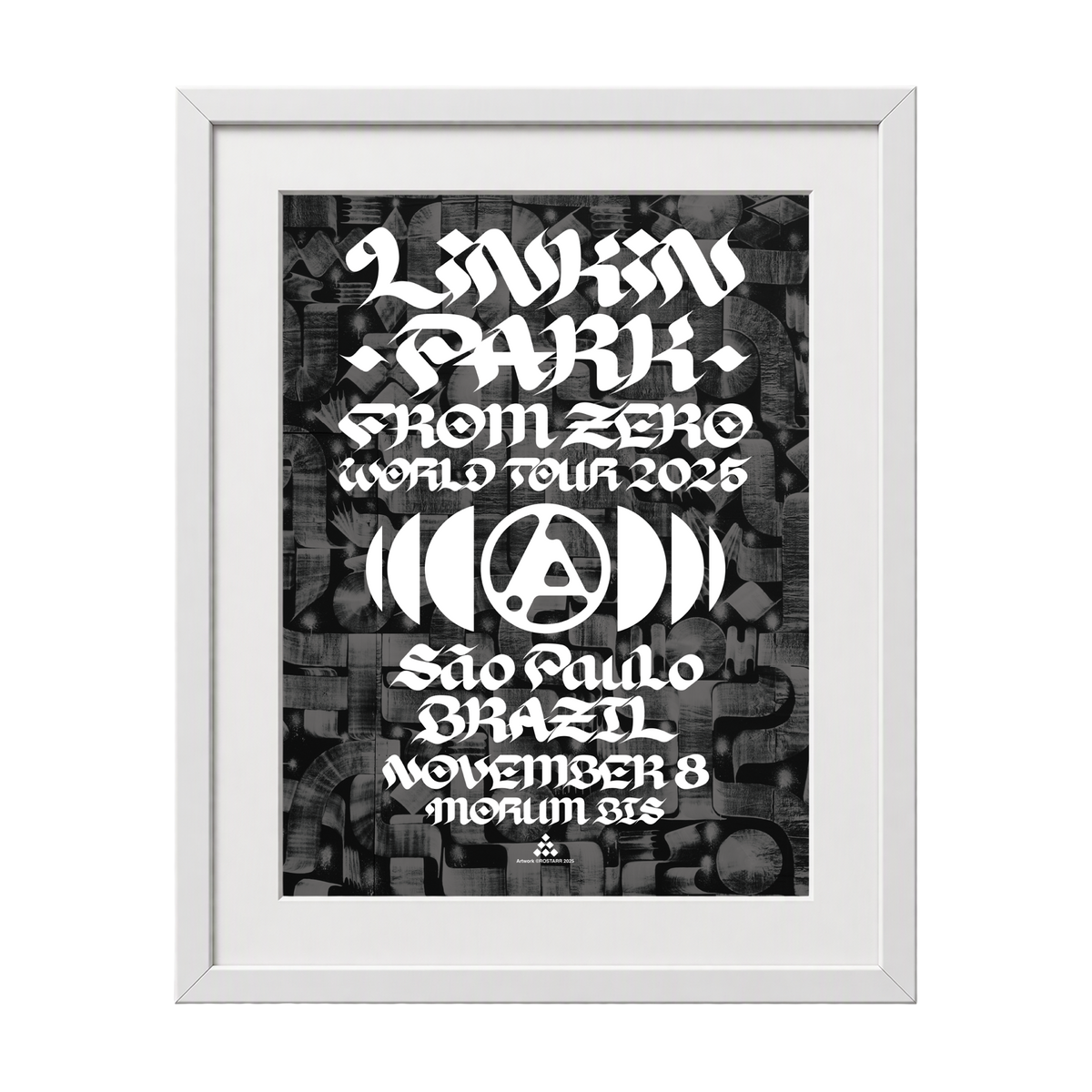 Framed FZ 2025 Tour Sao Paulo Poster (Nov 8th) with CoA - ROSTARR
