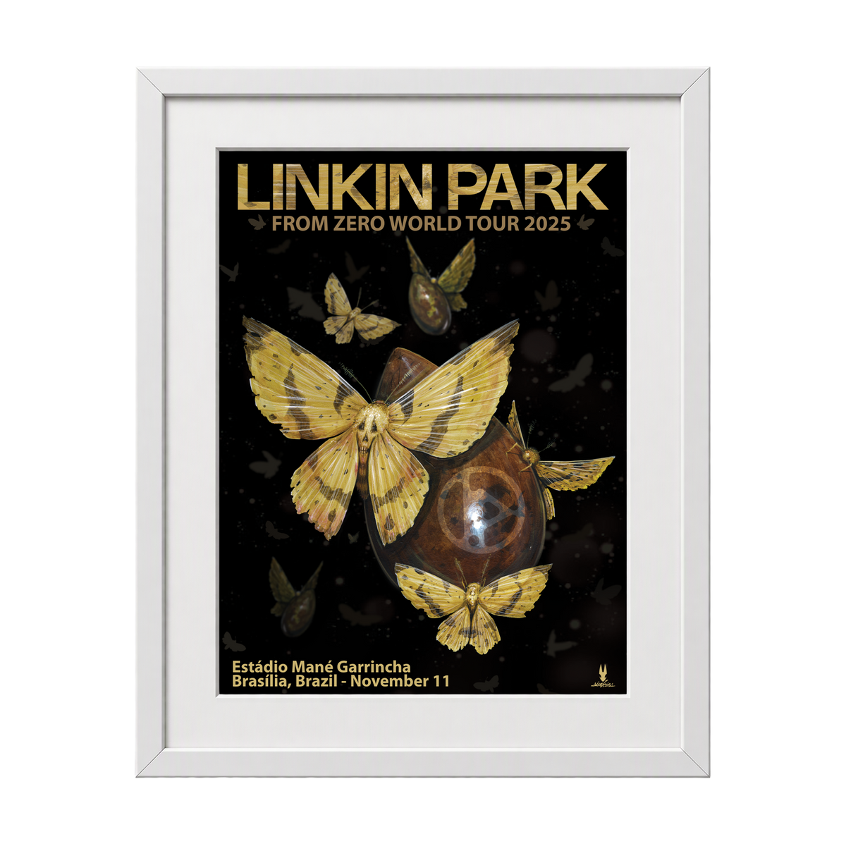 Framed FZ 2025 Tour Brasilia Poster (Nov 11th) with CoA - Greg "Craola" Simkins