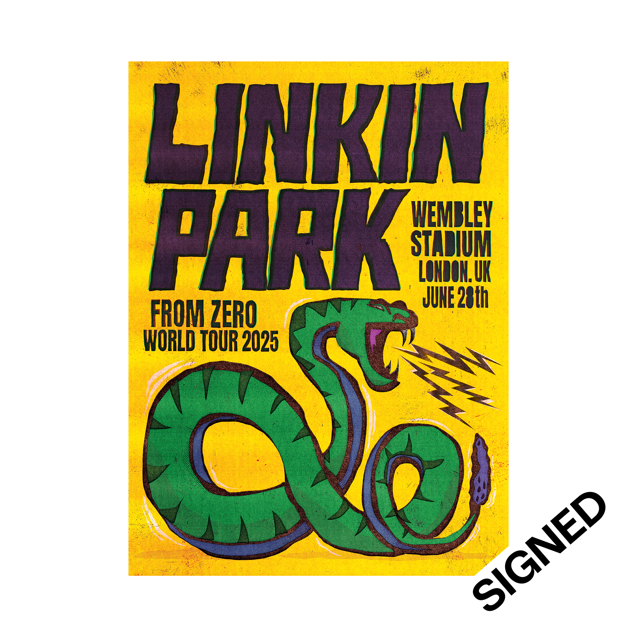 ポスター リンキンパーク P&A FZ 2025 Tour London SIGNED Poster (June 28th) - Paul Insect