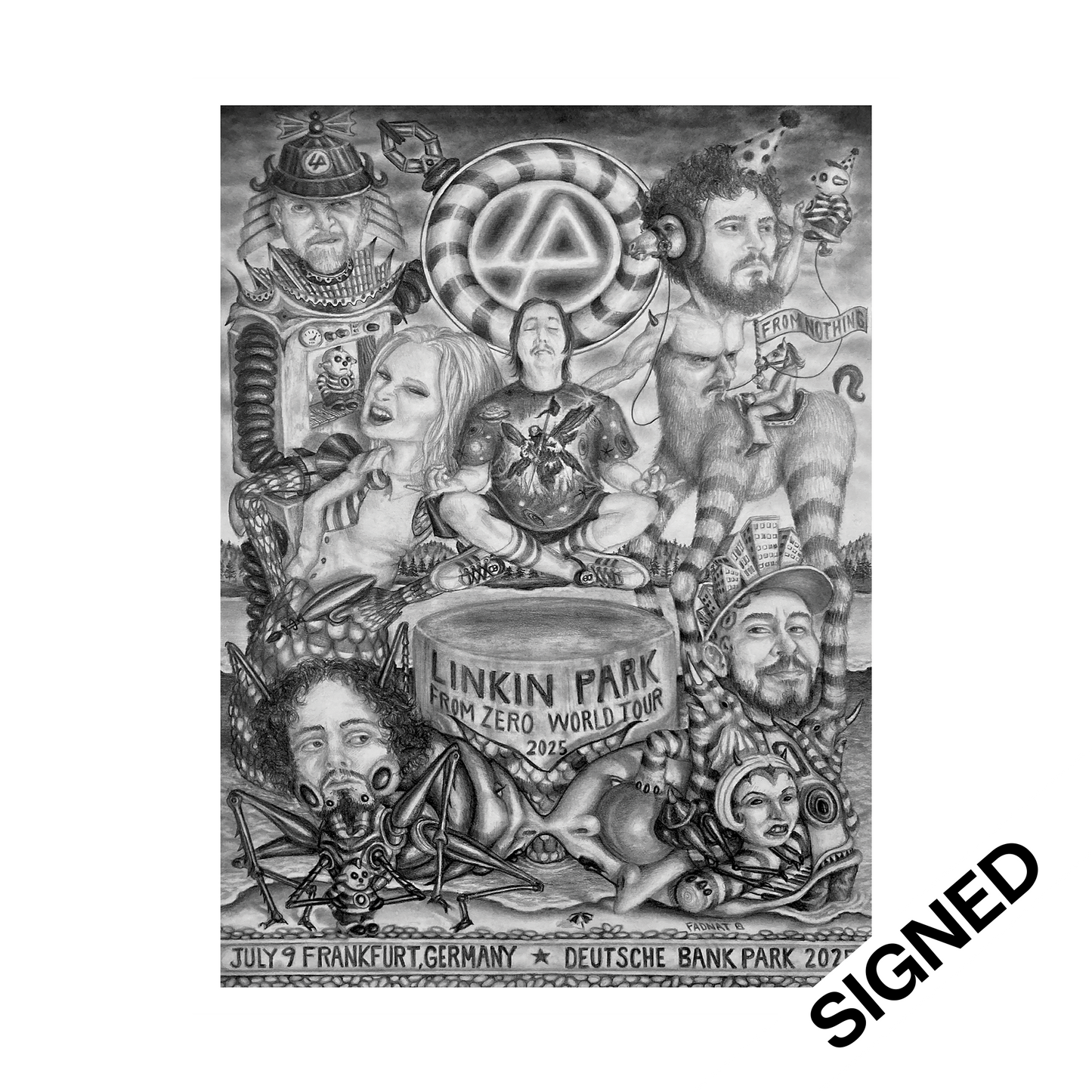 FZ 2025 Tour Frankfurt SIGNED Poster (July 9th) - FADNAT