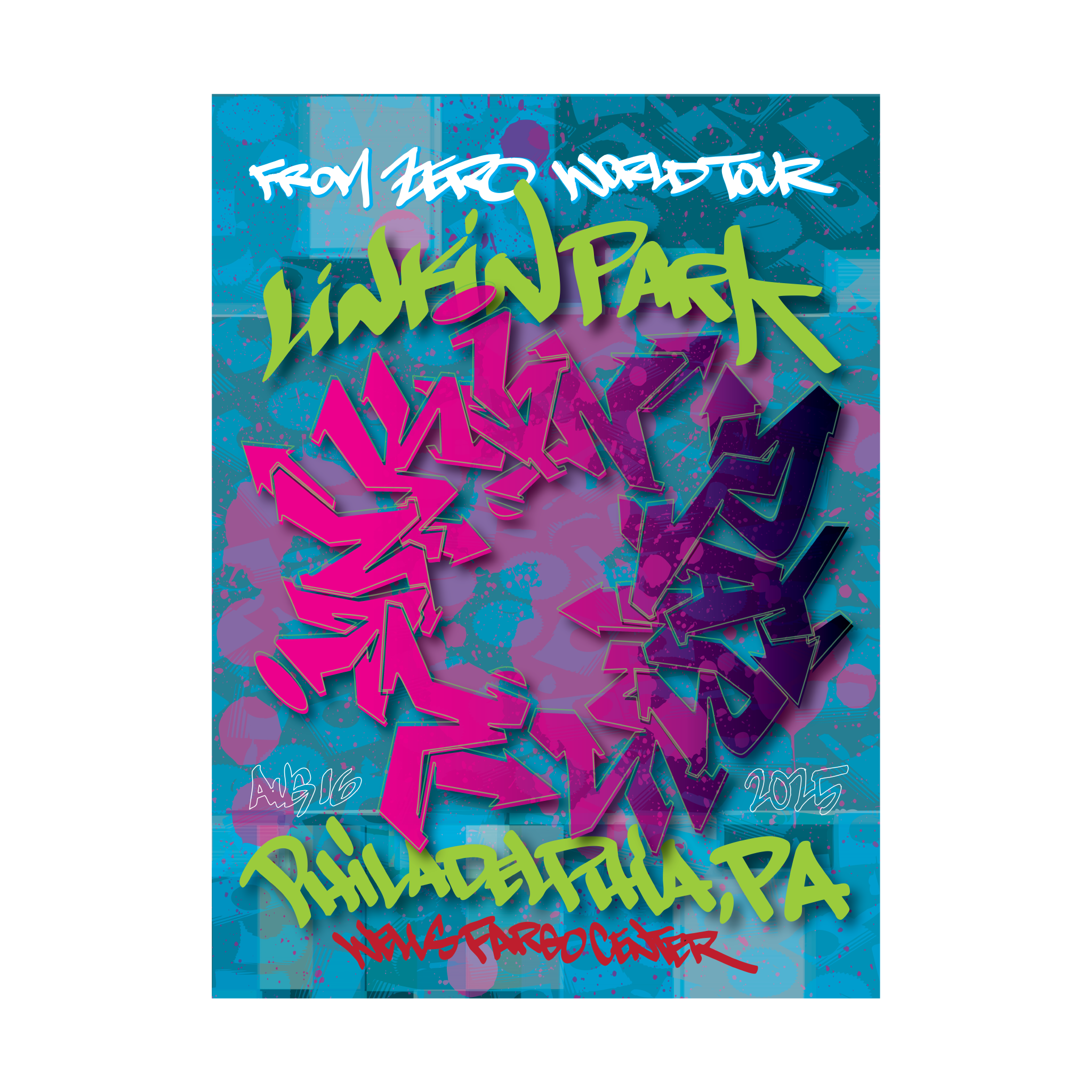 FZ 2025 Tour Philadelphia Poster (Aug 16th) - STASH – Linkin Park FZ 2025 Tour Philadelphia Poster (Aug 16th) - STASH – Linkin Park