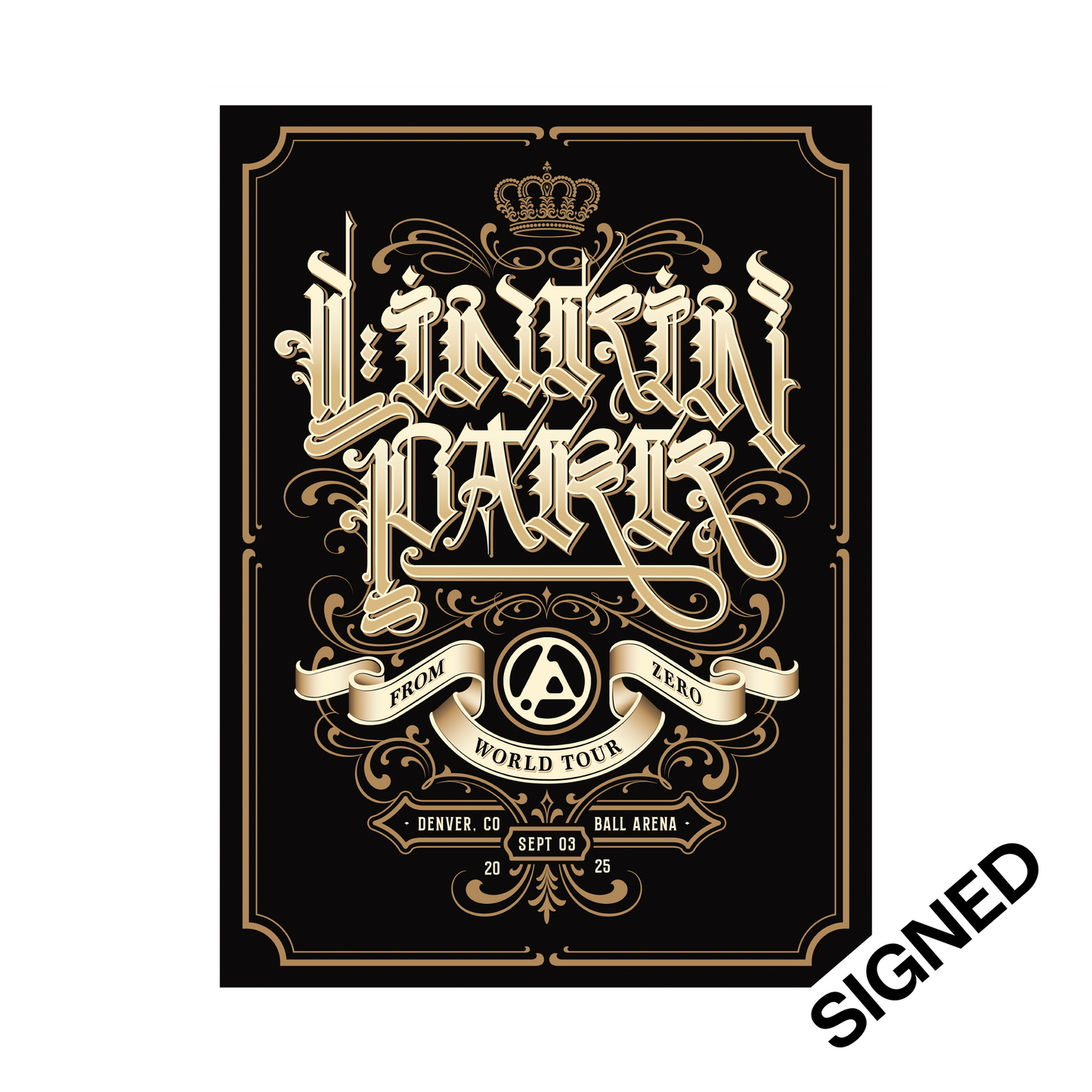 FZ 2025 Tour Denver SIGNED Poster (Sep 3rd) - CRYPTIK