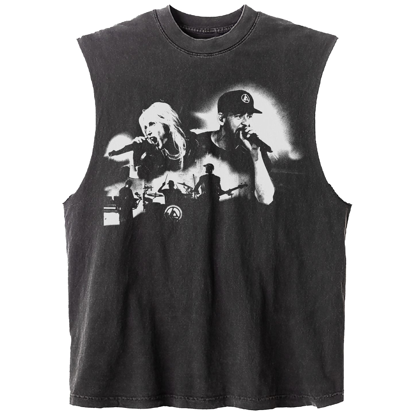 LP LA Sleeveless Vintage Black Tee