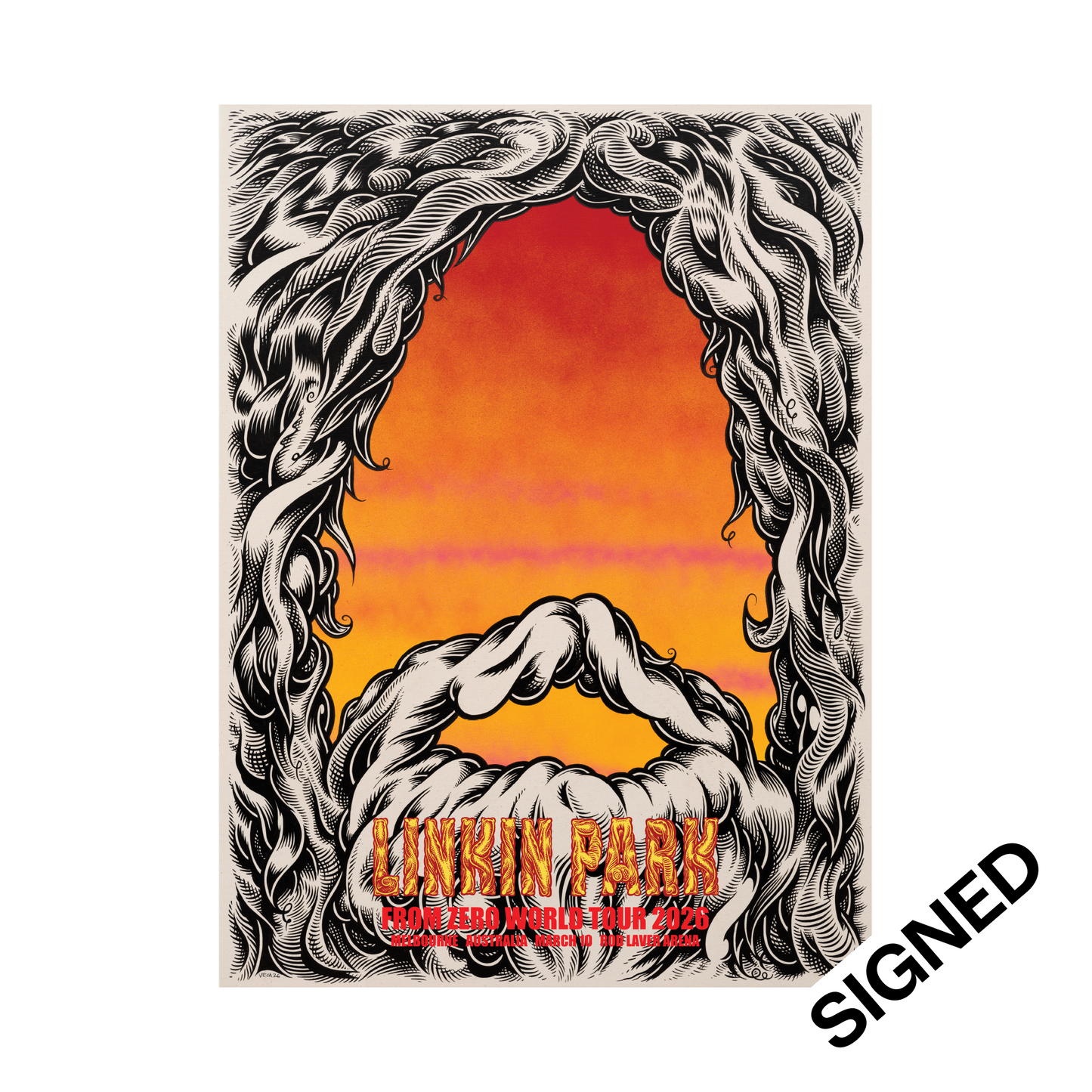 FZ 2026 Tour Melbourne #2 SIGNED Poster (Mar 10th) - Mark Dean Veca