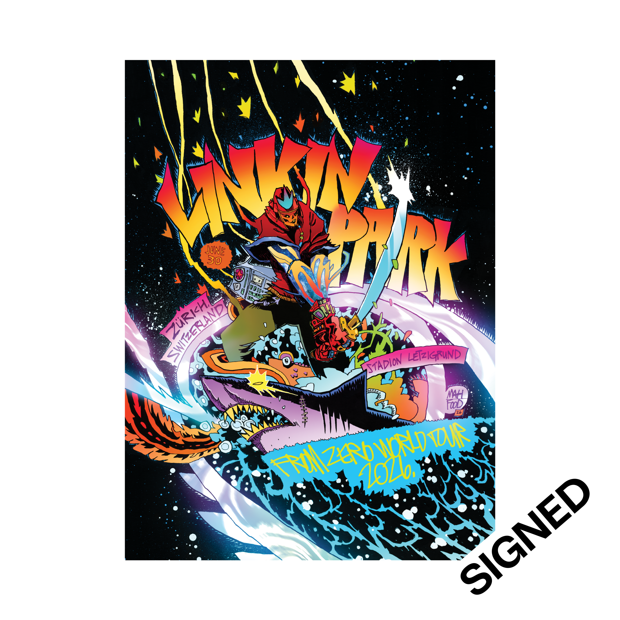 FZ 2026 Tour Zurich Signed Poster (June 30th) - Jim Mahfood