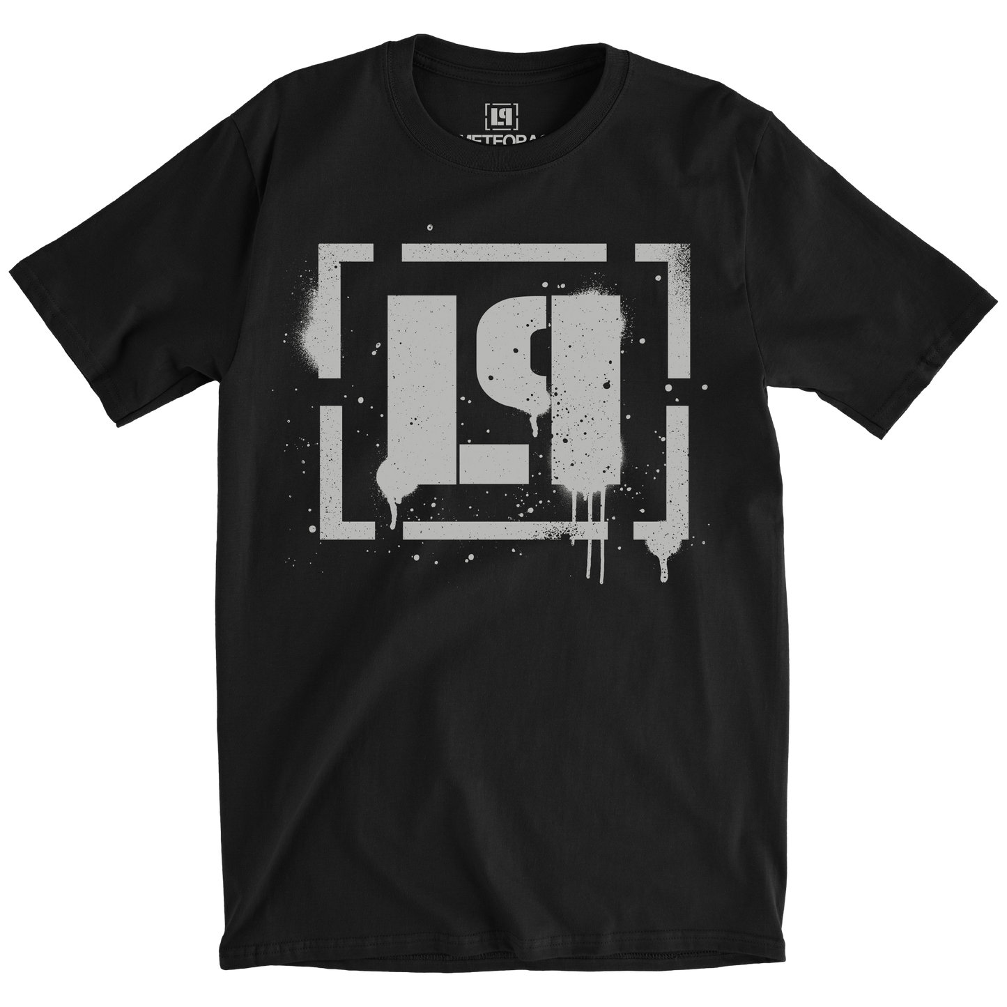 LP Bracket Spray Logo Black Tee