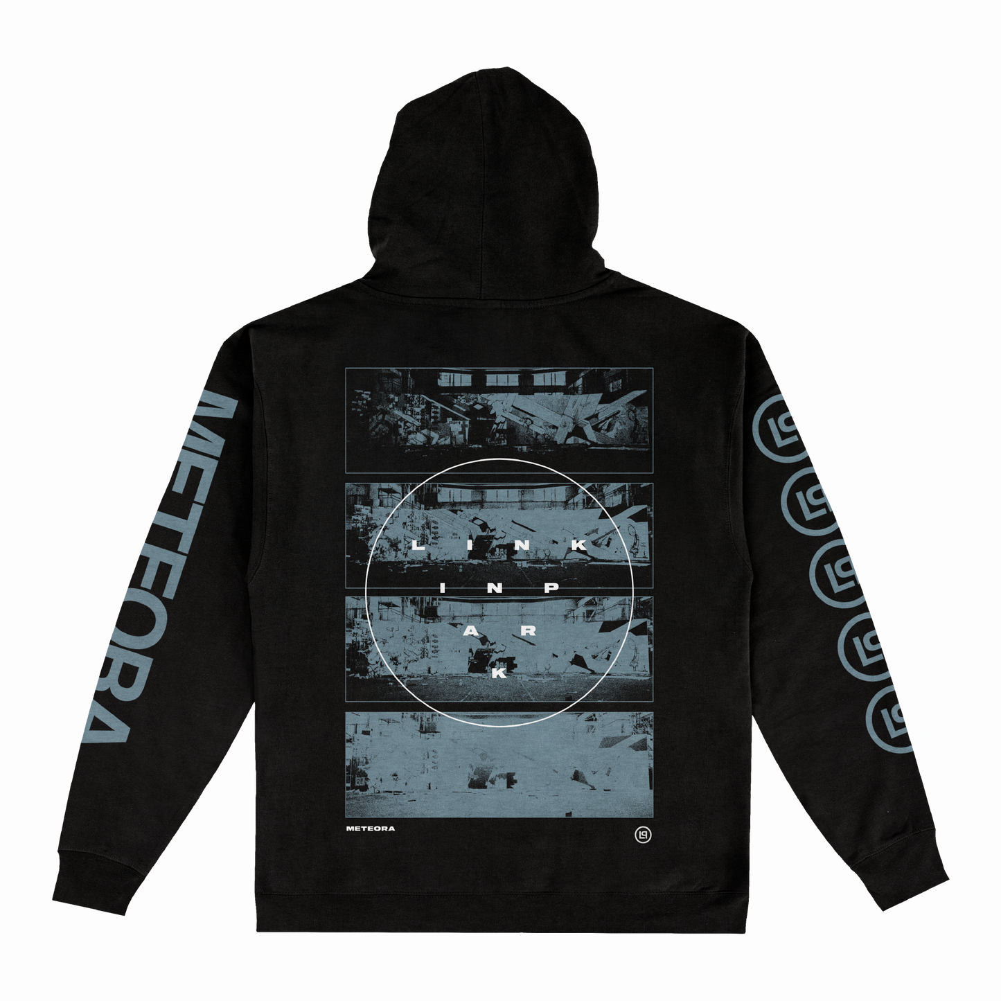 Meteora Circle Wall Black Hoodie Back