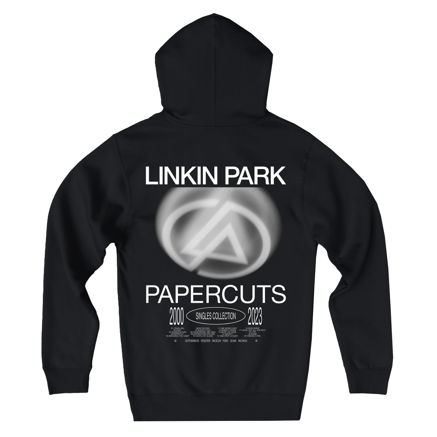 PAPERCUTS SEQUENCE BLACK HOODIE Back