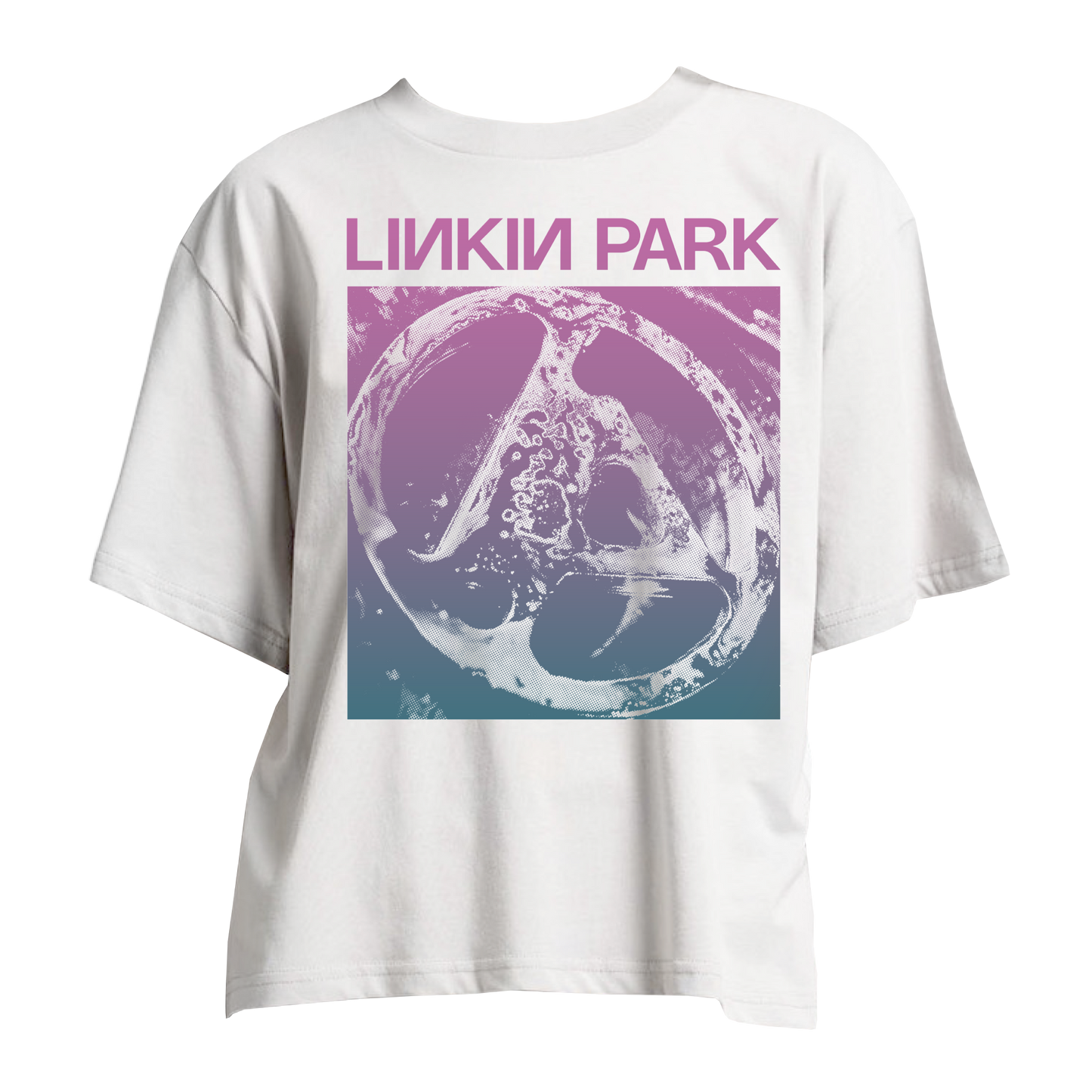 FZ Deluxe Gradient Ladies Drop Shoulder White Tee