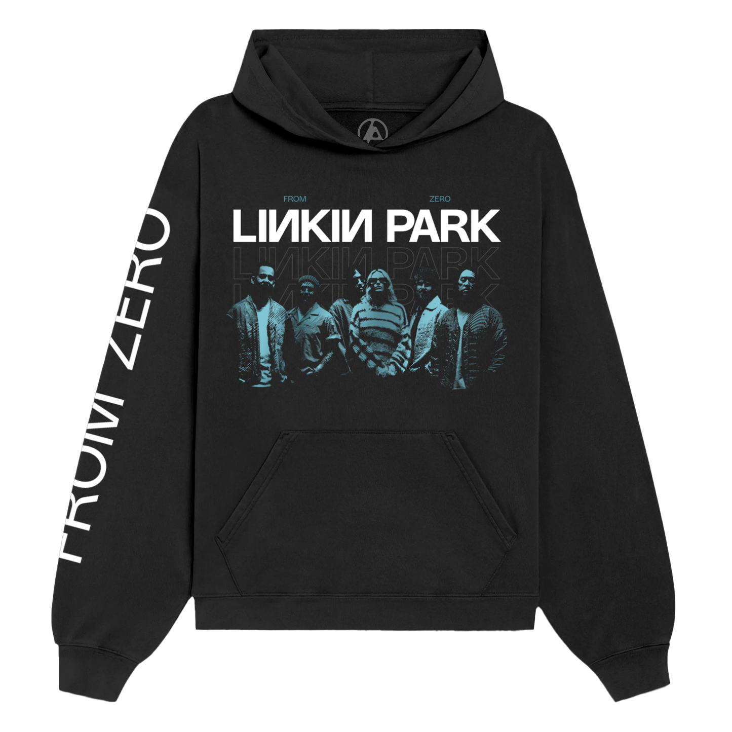 FZ Teal Band Photo Black Pullover Hoodie