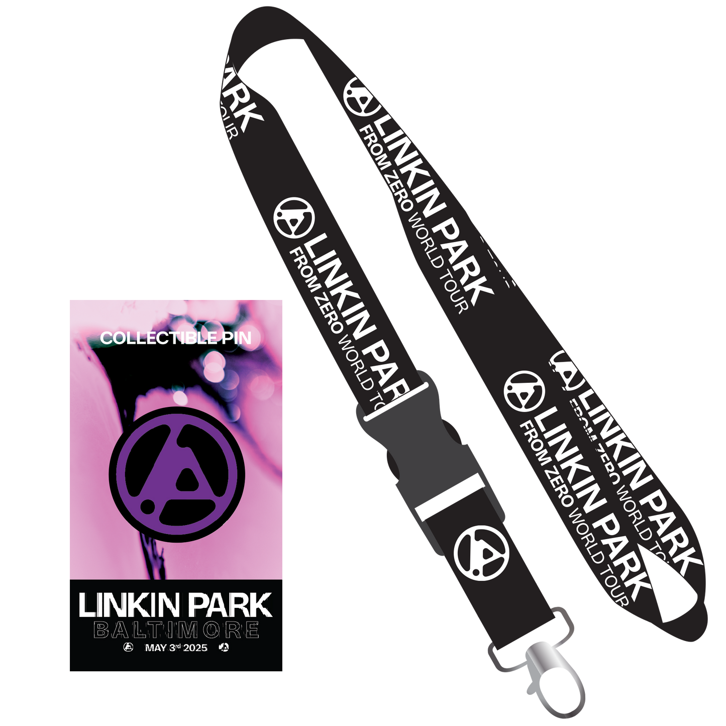 LP FZ BALTIMORE ENAMEL PIN + BLACK LANYARD BUNDLE PACK