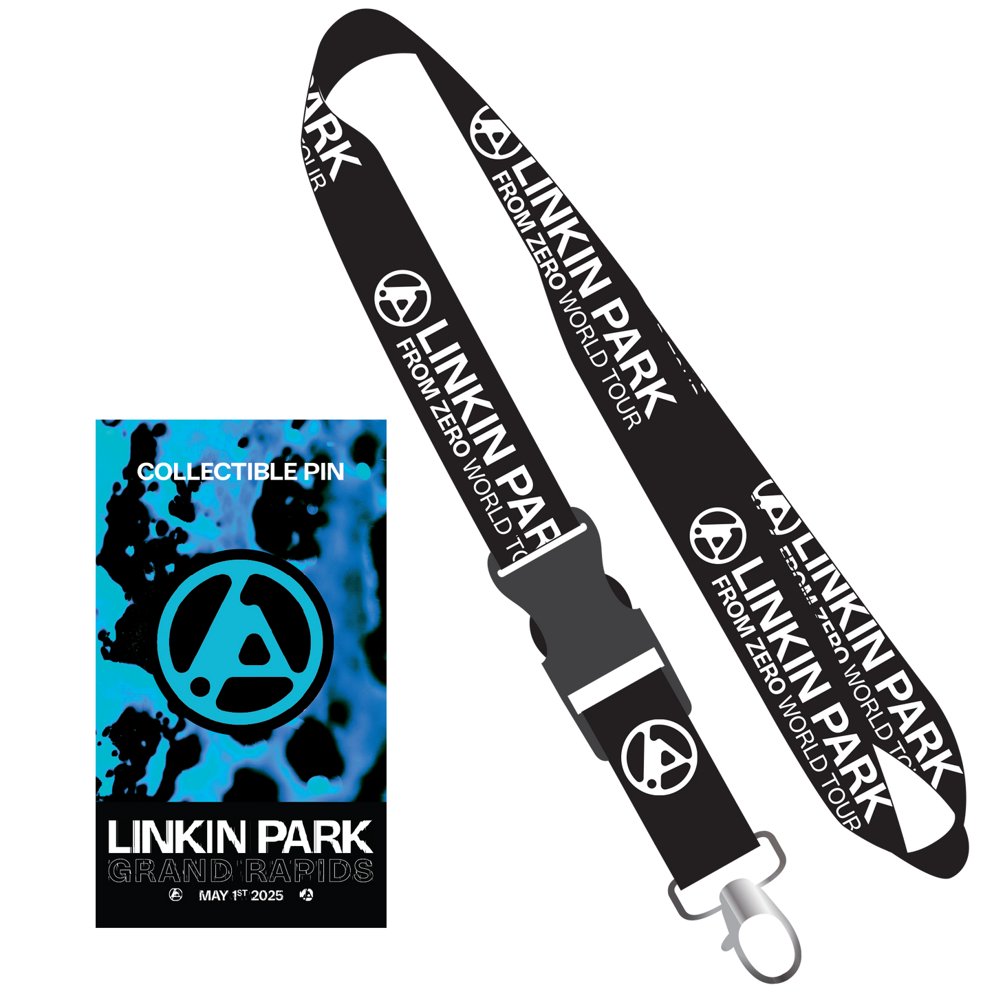 LP FZ GRAND RAPIDS ENAMEL PIN + BLACK LANYARD BUNDLE PACK