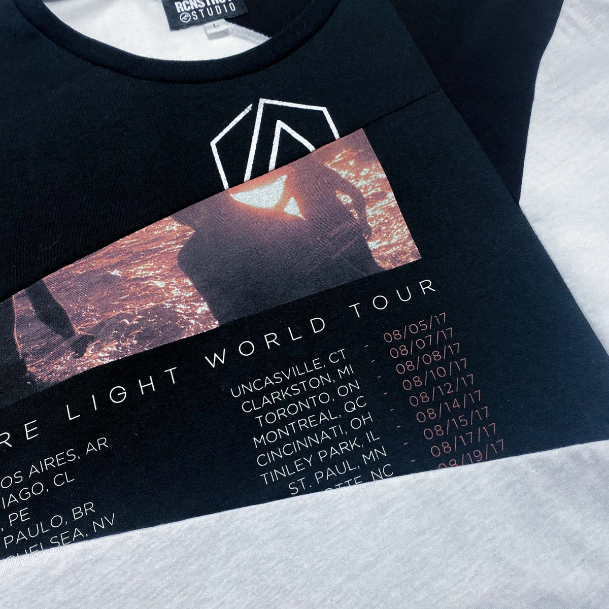 LINKIN PARK x rcnstrct studio FABRIC CUTS B&W L/S Tee Design Details