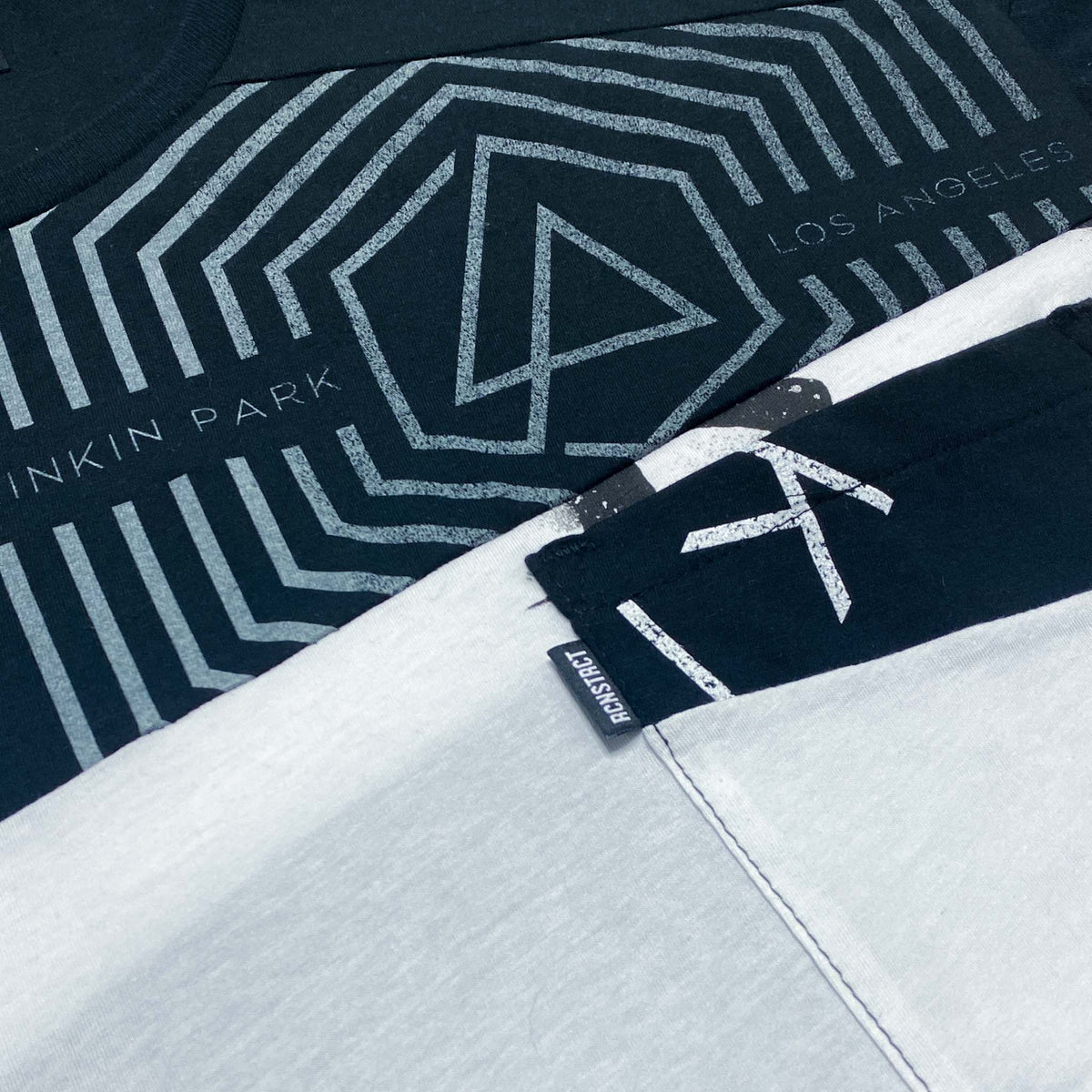LINKIN PARK x rcnstrct studio FABRIC CUTS B&W Tee Design Details