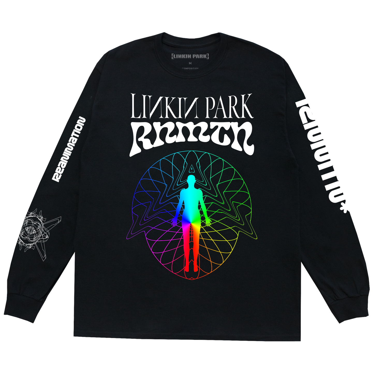 RNMTN Rainbow Black Long Sleeve Tee