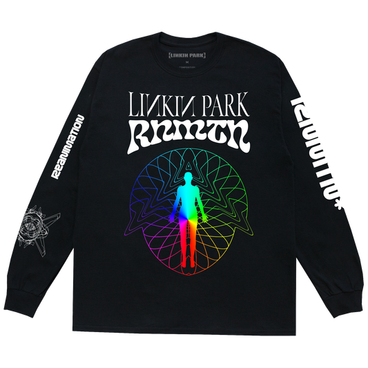 RNMTN Rainbow Black Long Sleeve Tee