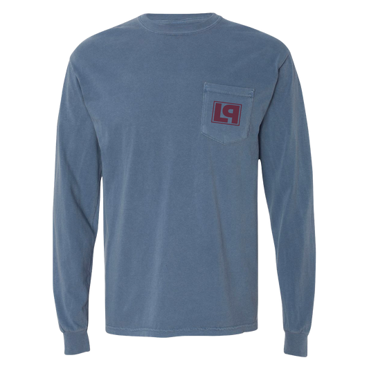 Vintage Honeycomb Soldier Blue LS Pocket Tee