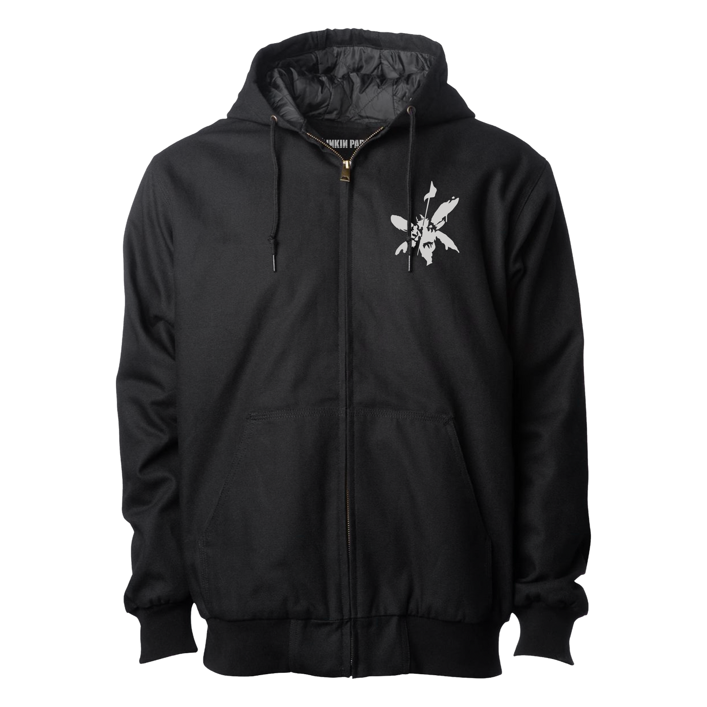 LP Classic Spray Lined Black Work Hoodie Front