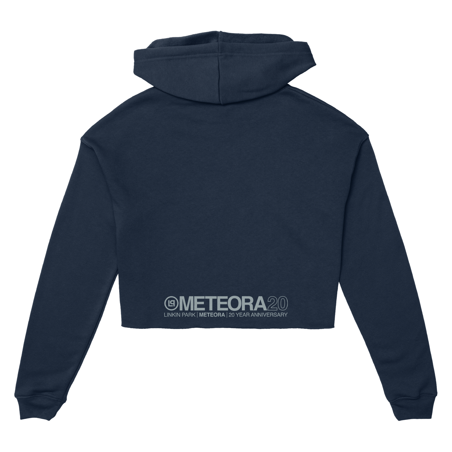 Meteora Blue Spray Navy Crop Hoodie