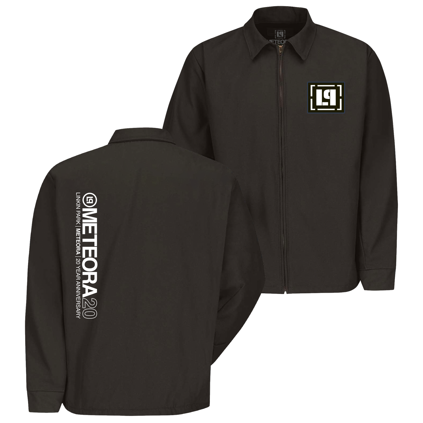 Meteora 20 Black Work Jacket Front and Back