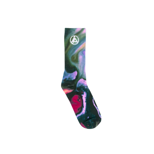 FZ Colorful Ink Embroidered Socks