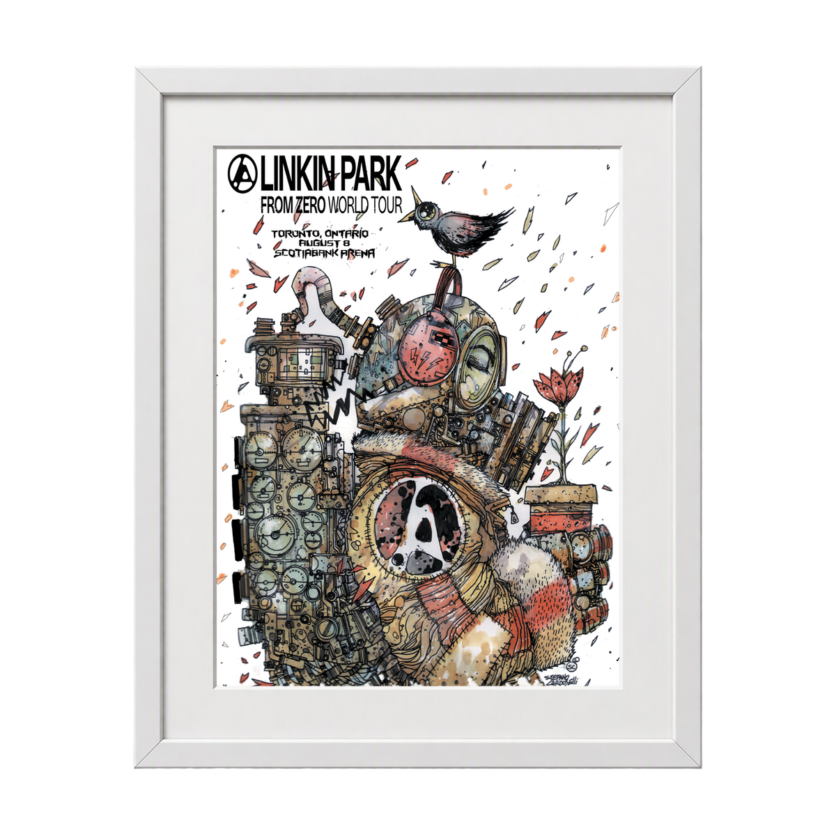 Framed FZ 2025 Tour Toronto Poster (Aug 8th) with CoA - Stefano Cardoselli