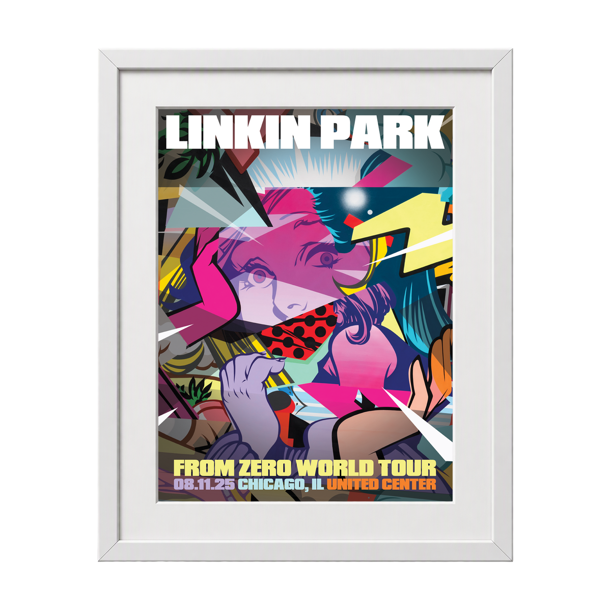 Framed FZ 2025 Tour Chicago Poster (Aug 11th) with CoA - POSE