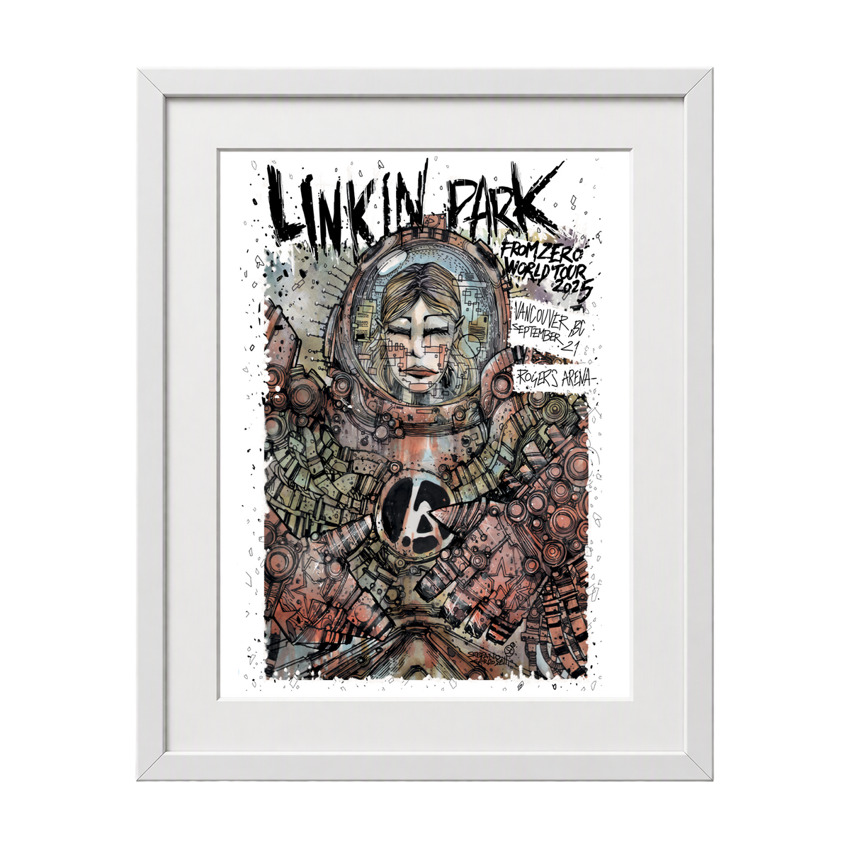 Framed FZ 2025 Tour Vancouver Poster (Sep 21st) with CoA - Stefano Cardoselli