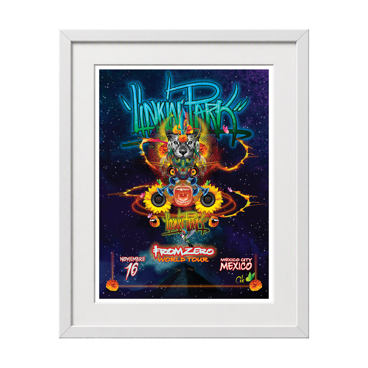 Framed FZ 2025 Tour Mexico City Poster (Nov 16th) with CoA - CIX