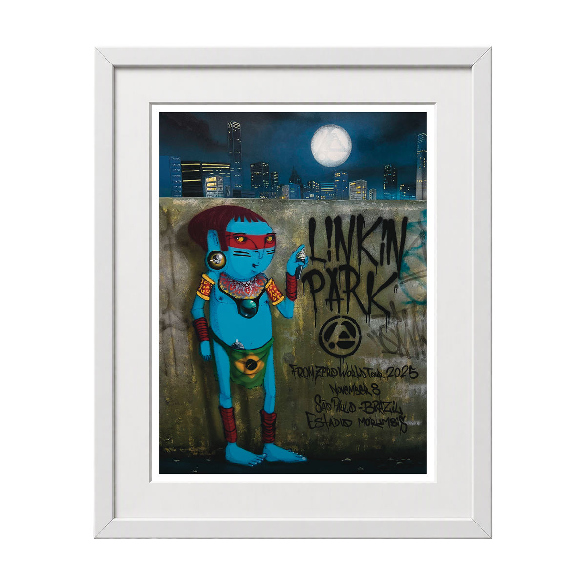 Framed FZ 2025 Tour Sao Paulo Poster  #2 (Nov 8th) with CoA - CRANIO
