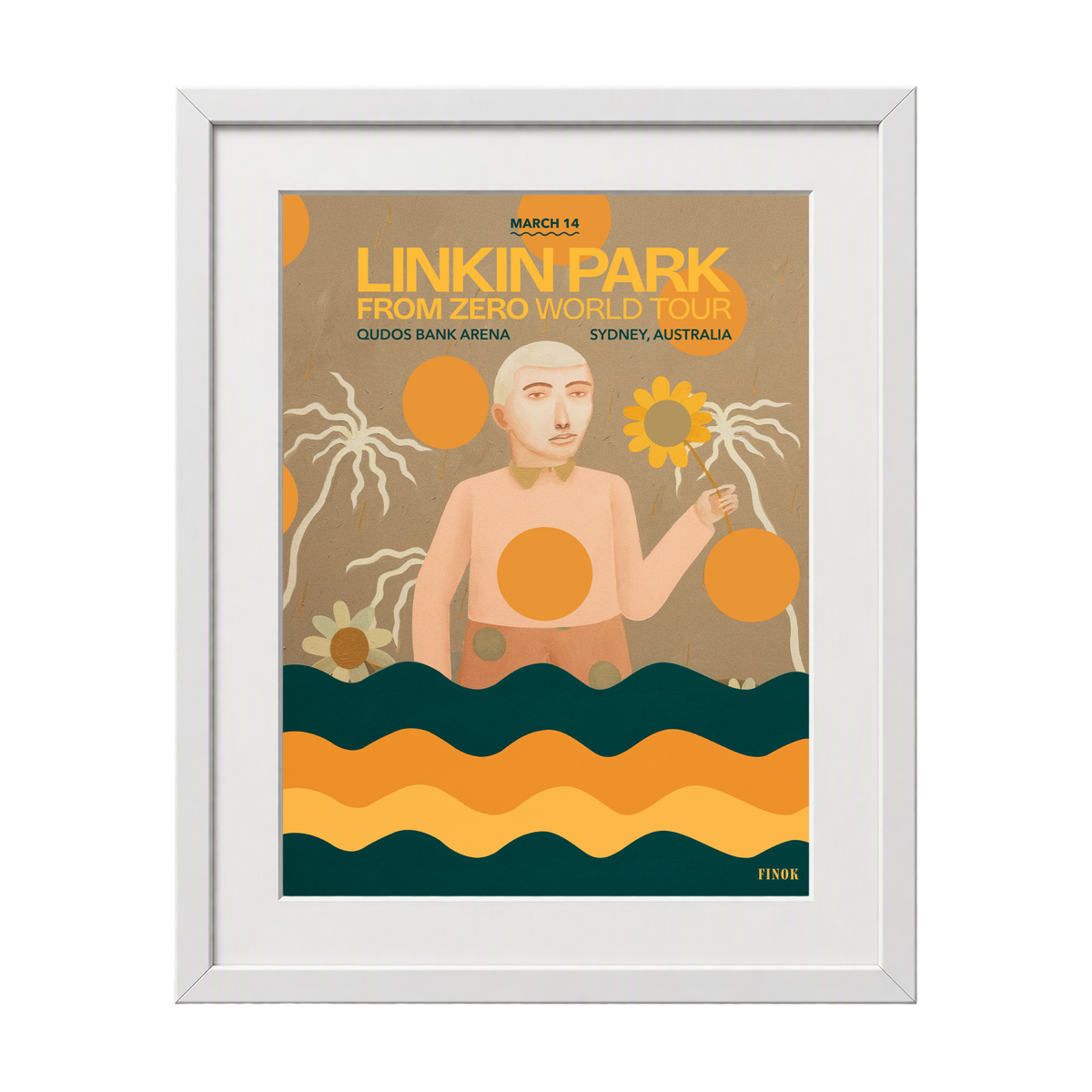 Framed FZ 2026 Tour Sydney #1 Poster (Mar 14th) with CoA - Raphael Sagarra (Finok)