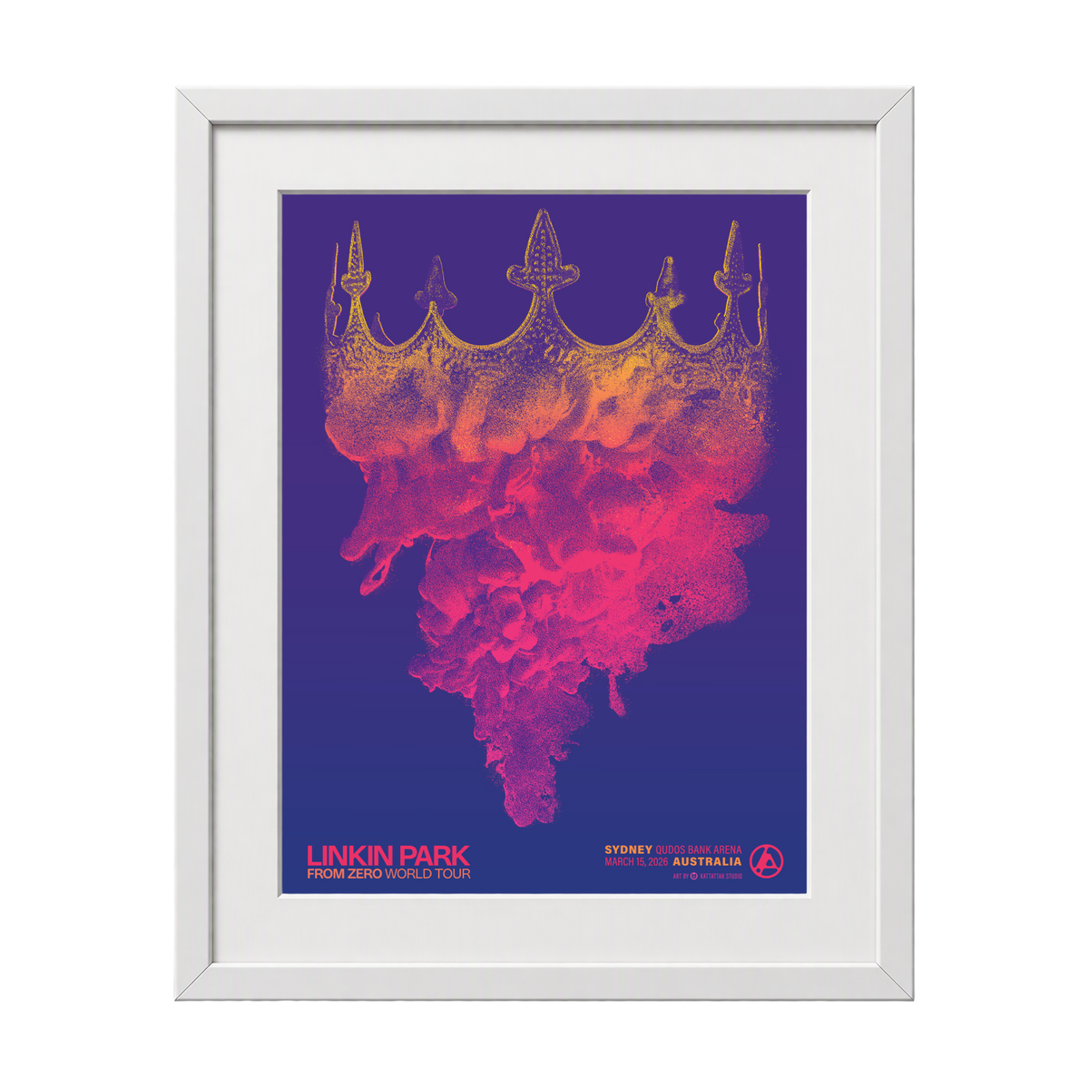 Framed FZ 2026 Tour Sydney #2 Poster (Mar 15th) with CoA - Kattattak Studio
