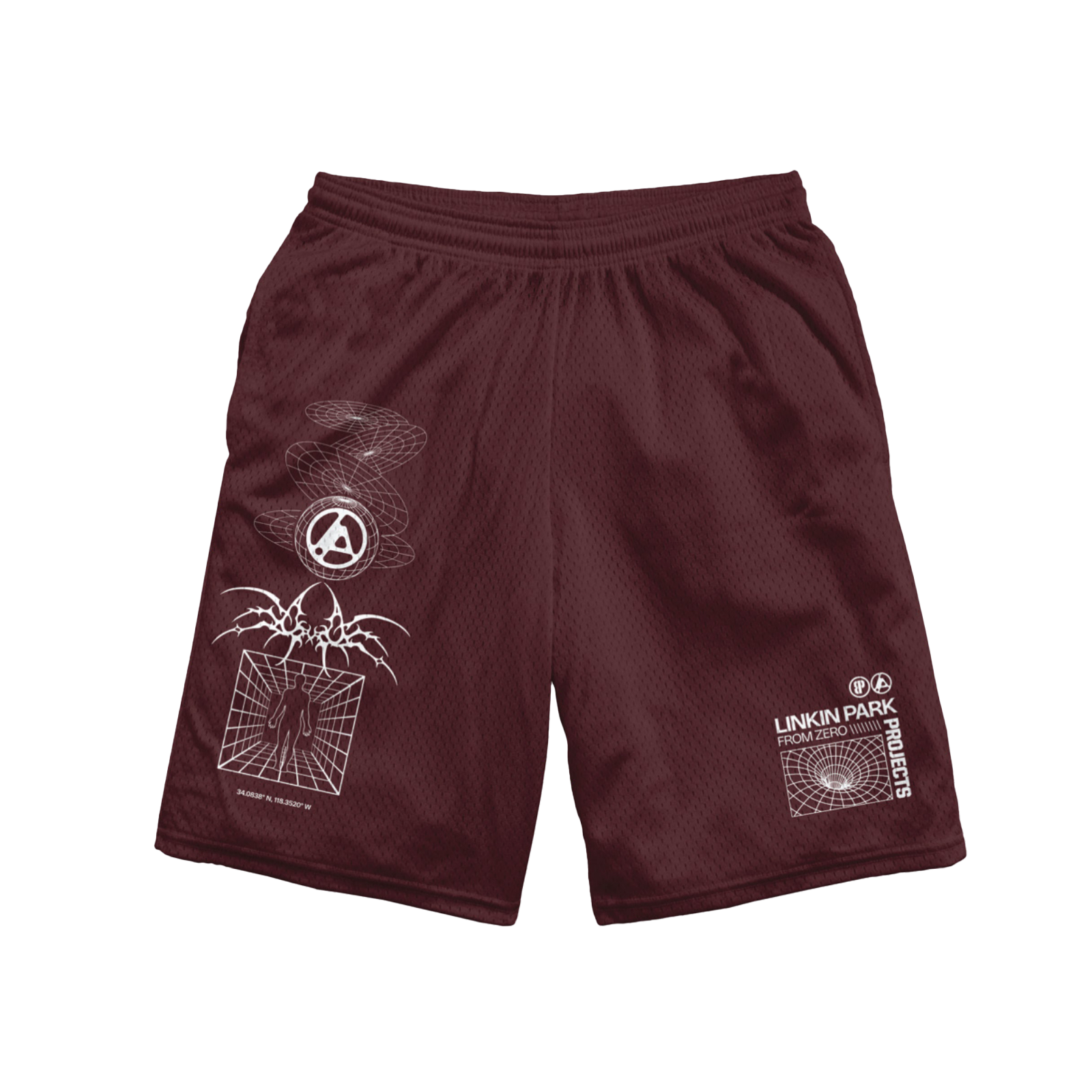 LP x BP Concept 2 Maroon Shorts – Linkin Park Store