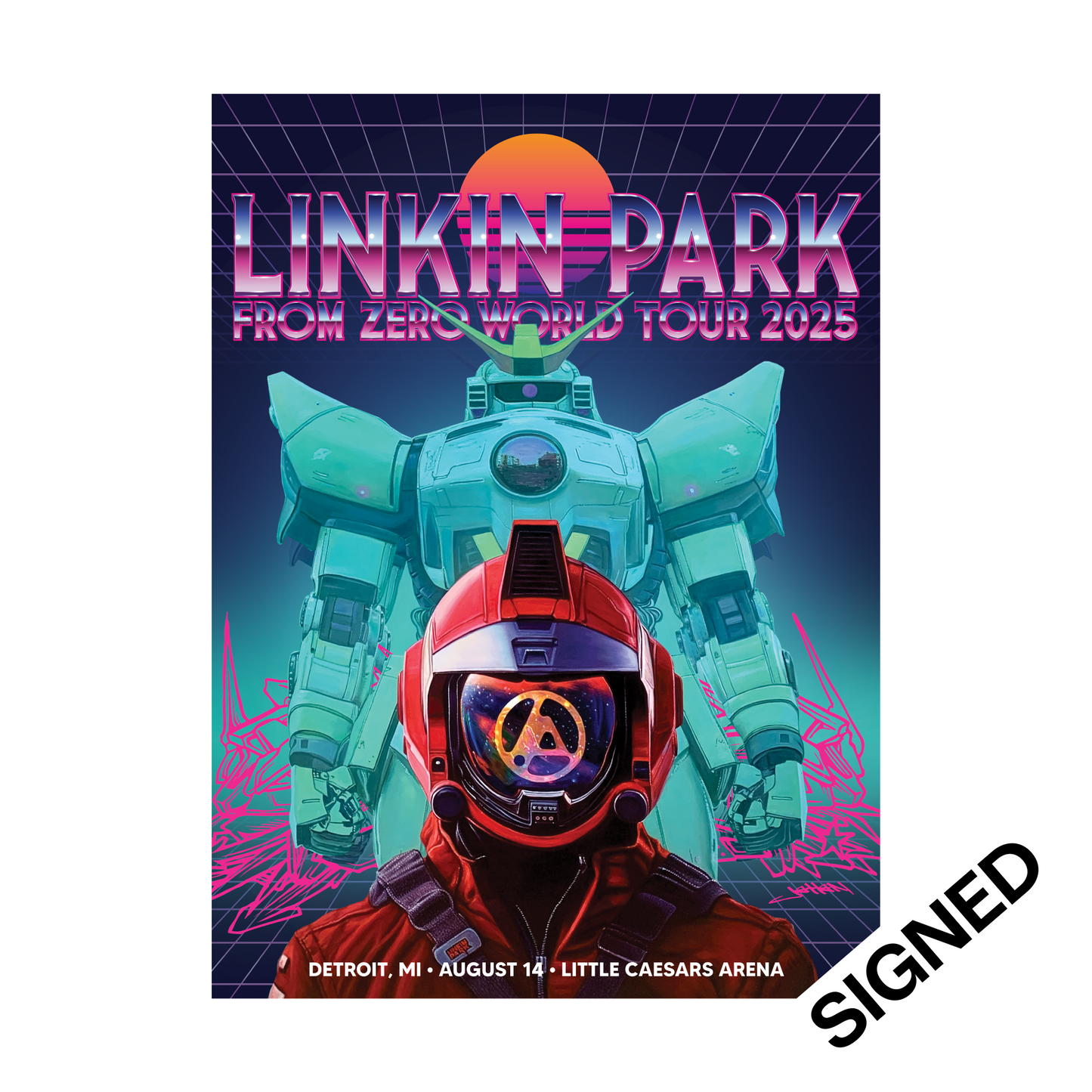 FZ 2025 Tour Detroit SIGNED Poster (Aug 14th) - Jahan