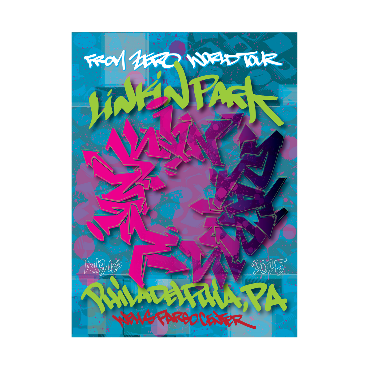 FZ 2025 Tour Philadelphia Poster (Aug 16th) - STASH – Linkin Park
