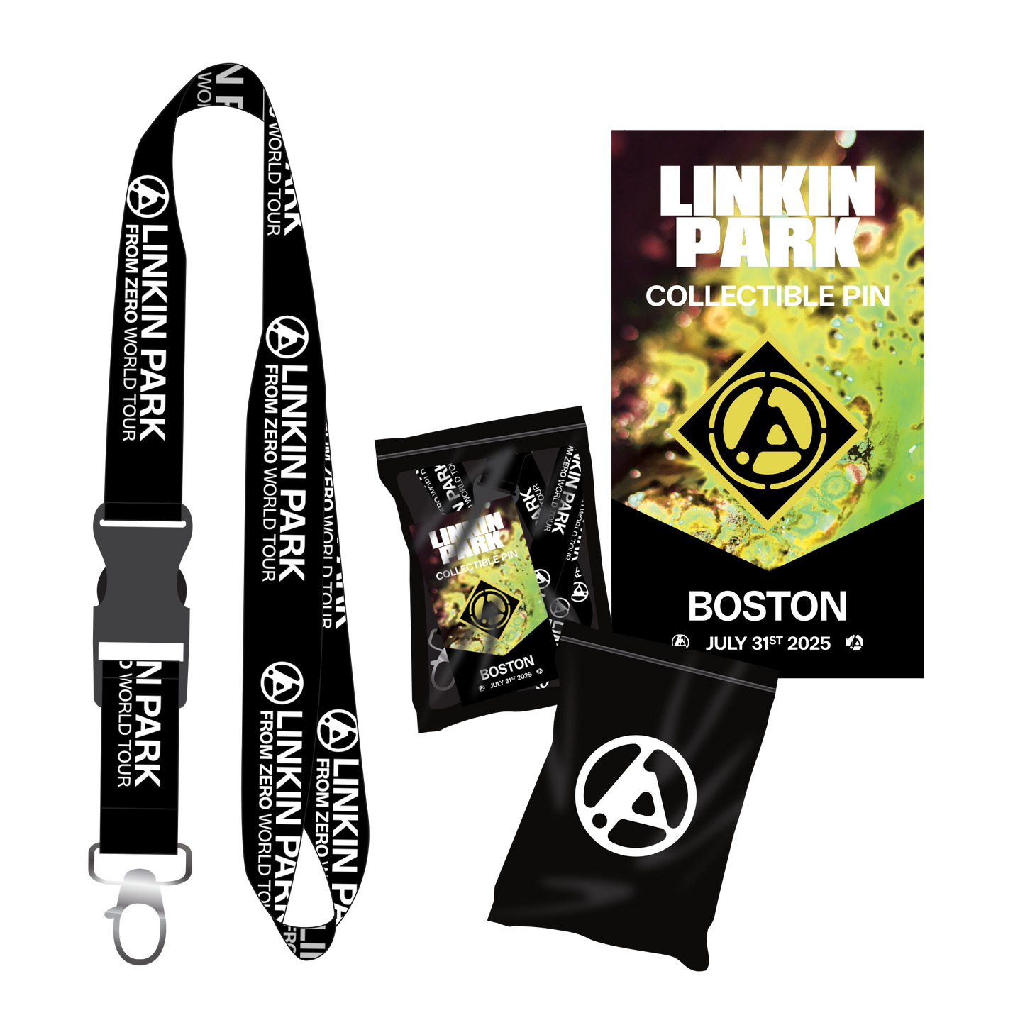 LP FZ Boston Enamel Pin + Black Lanyard Bundle Pack (July 31st)