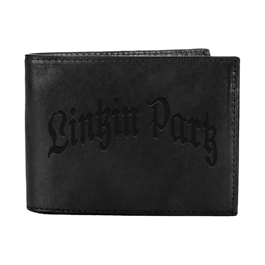 Embossed Black Leather Wallet