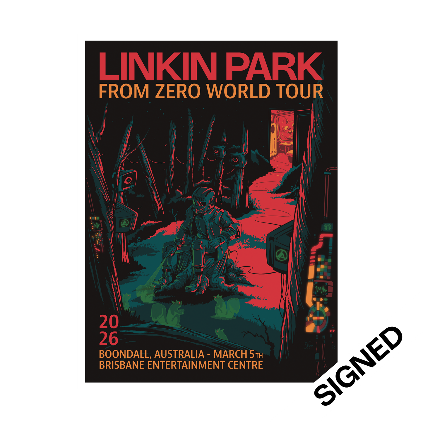 FZ 2026 Tour Boondall #2 SIGNED Poster (Mar 5th) - Jeff McMillan