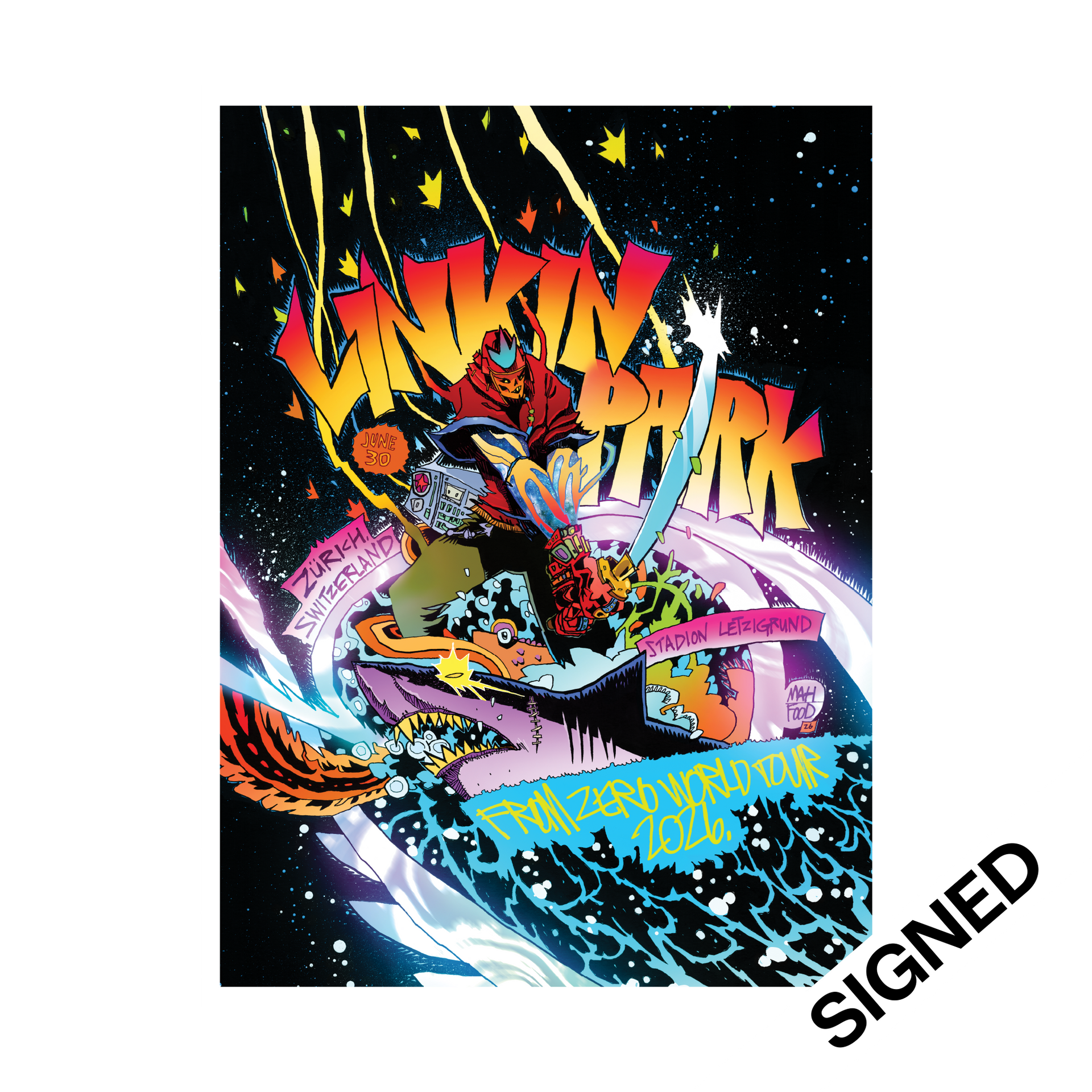 FZ 2026 Tour Zurich Signed Poster (June 30th) - Jim Mahfood