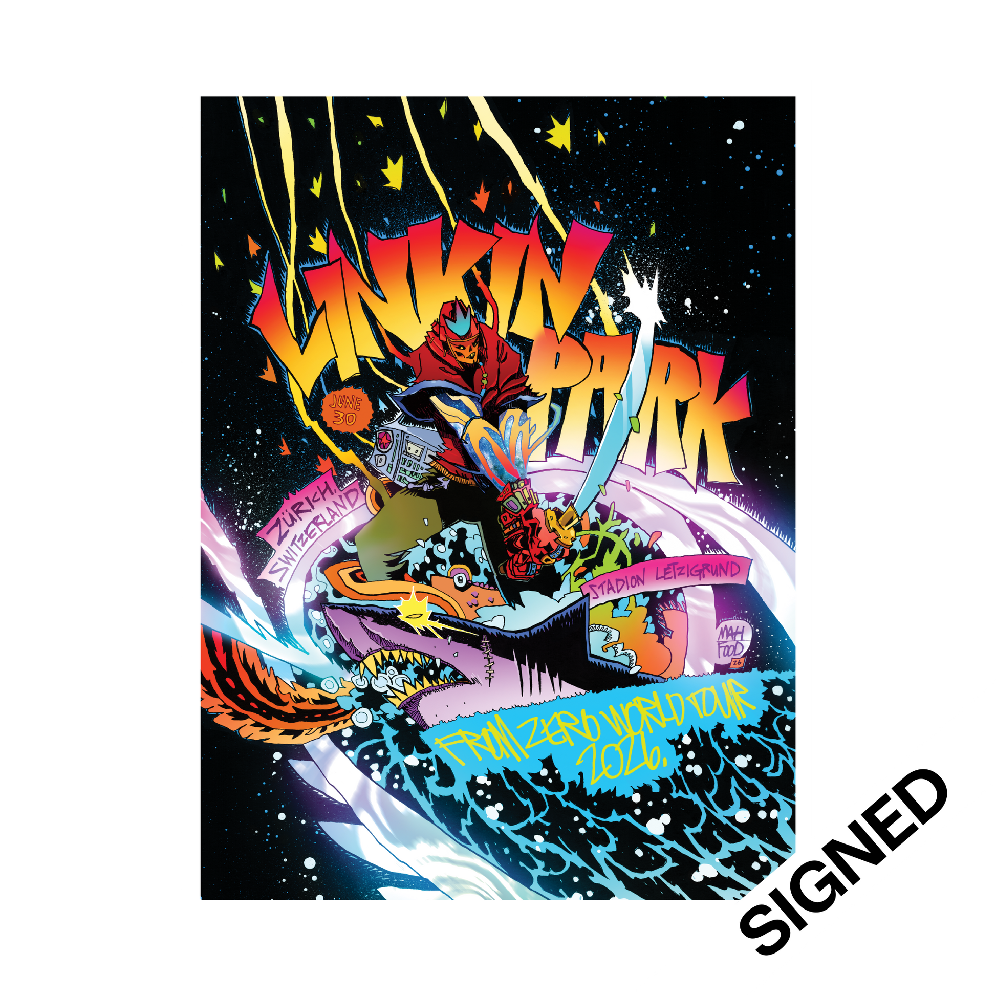 FZ 2026 Tour Zurich Signed Poster (June 30th) - Jim Mahfood
