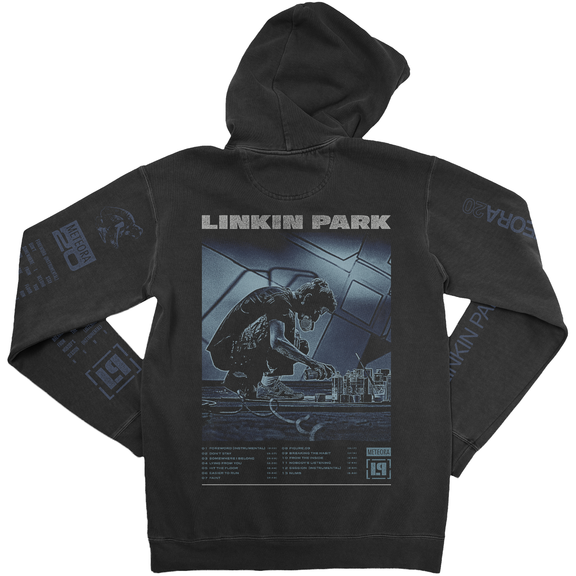 Logo Tilt Washed Black Hoodie – Linkin Park Store