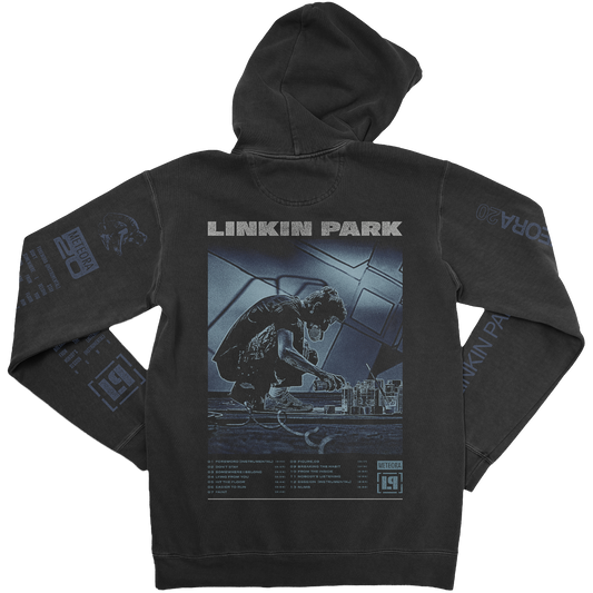Logo Tilt Washed Black Hoodie