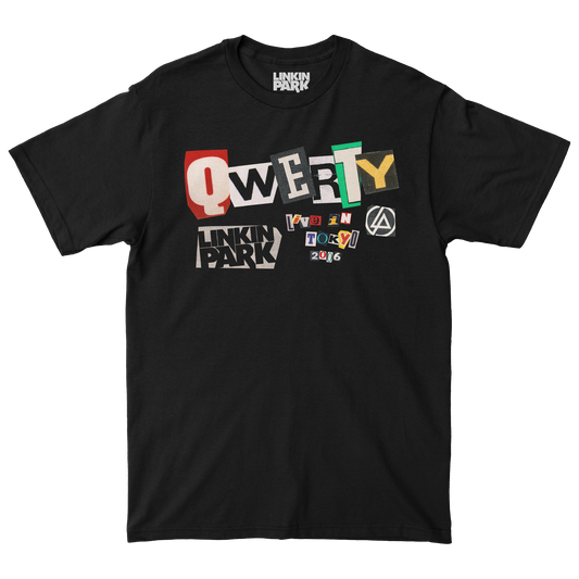 QWERTY Ransom Note Black Tee