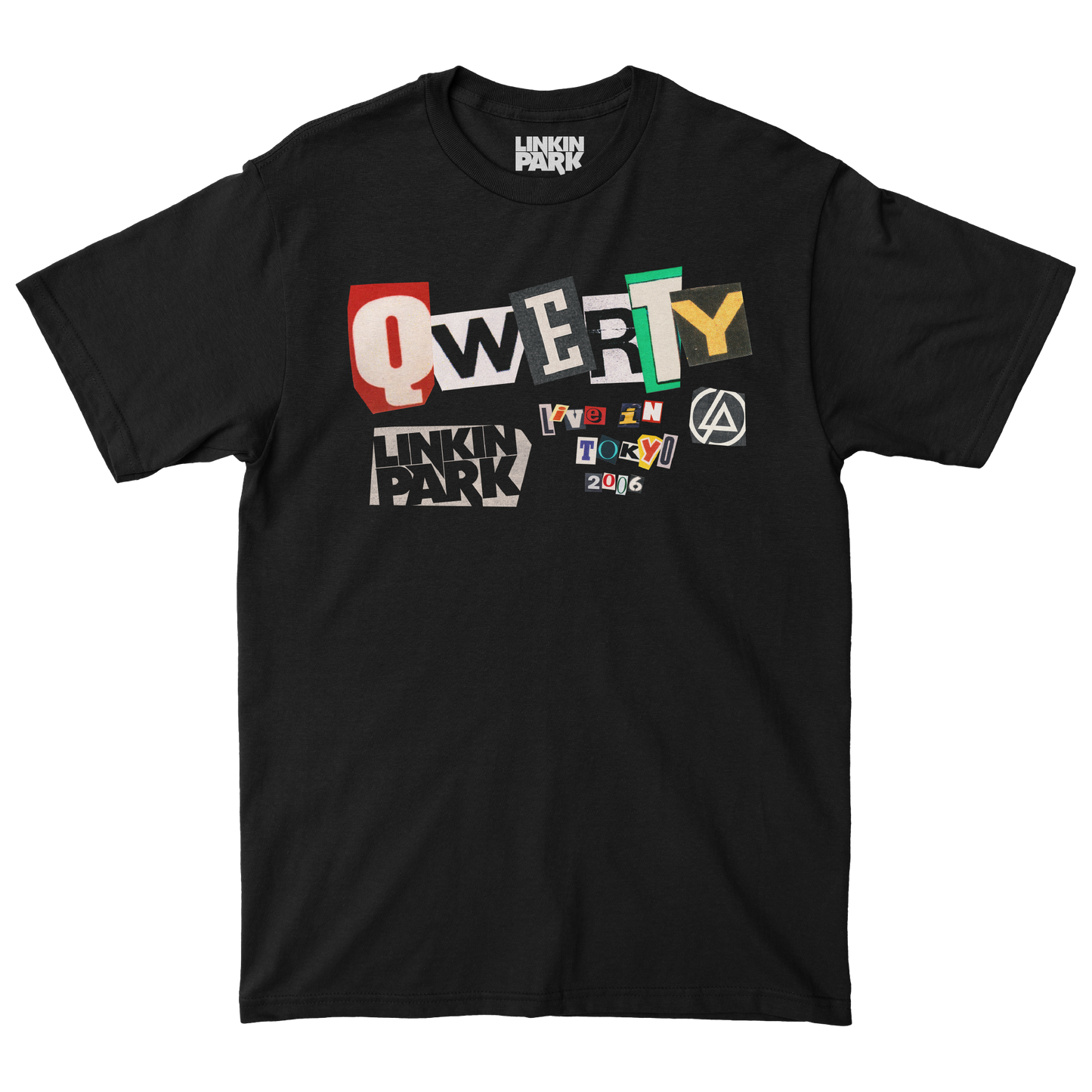 QWERTY Ransom Note Black Tee