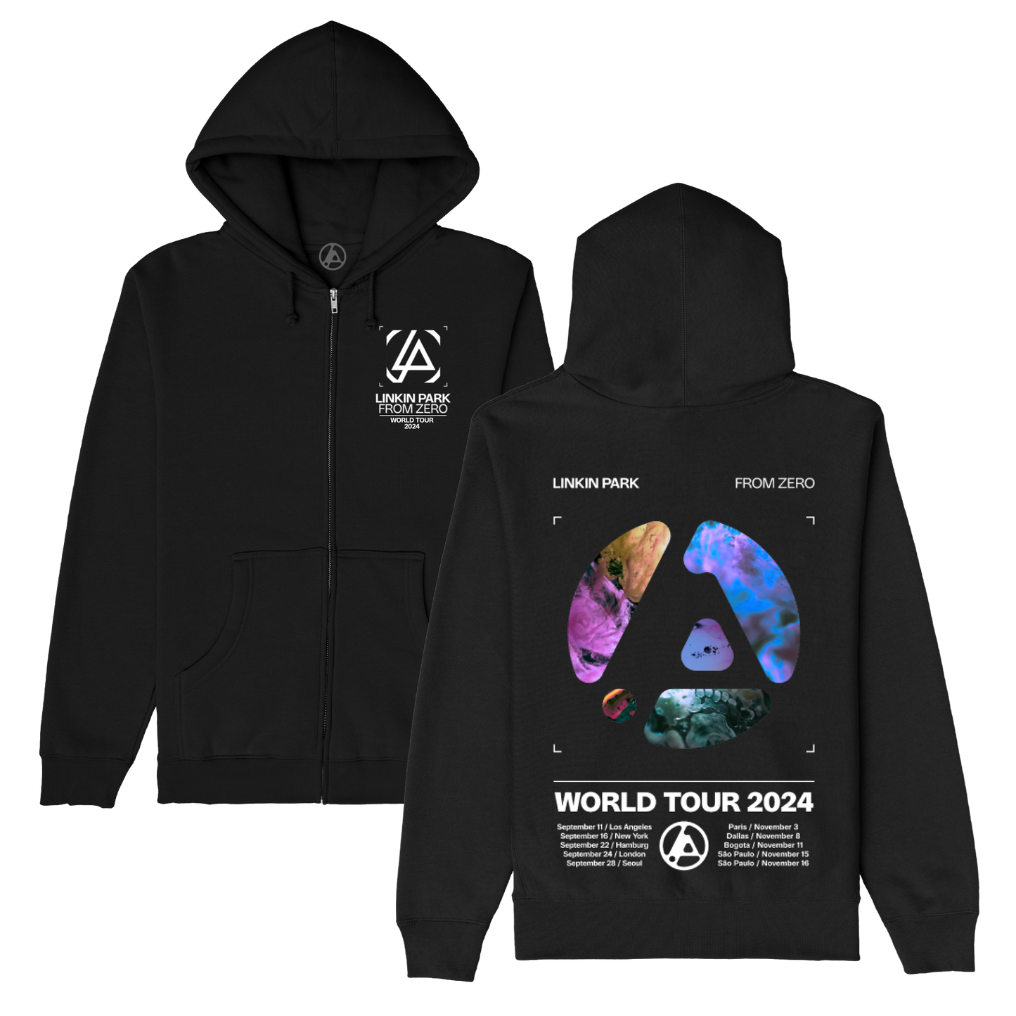 From Zero Black Tour Zip Hoodie