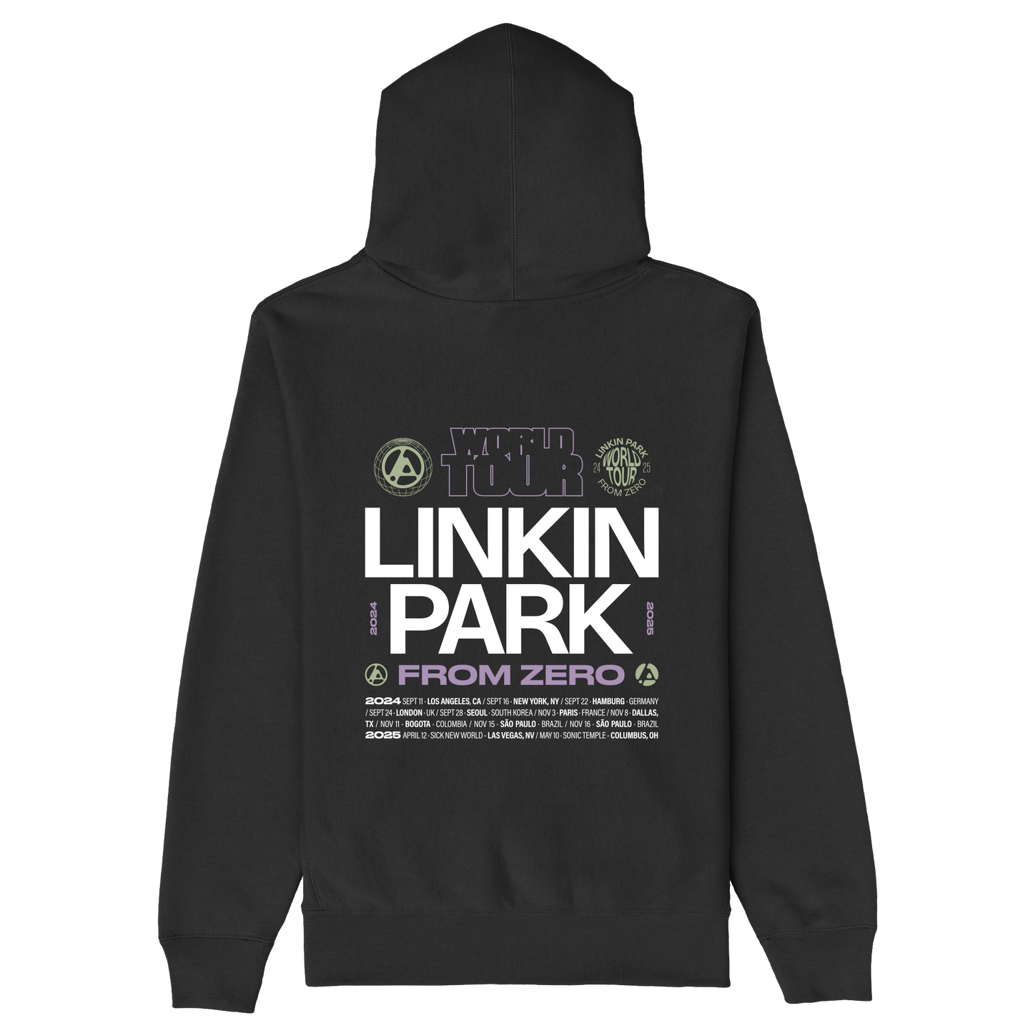 Official From Zero World Tour 2024 Black Tour Hoodie